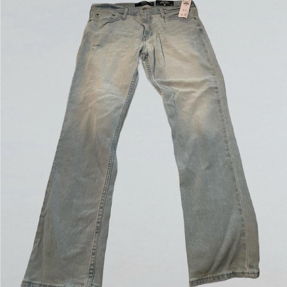 Brand New Hollister Slim Straight Light Wash Jeans